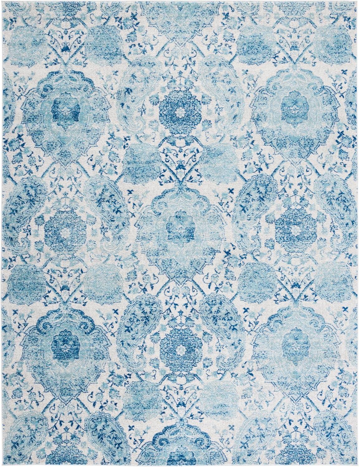 image:imageSAFAVIEH Area Rug 8x10 Madison Collection Large Cream amp Turquoise Boho Chic Glam Paisley Design NonShedding amp Easy Cleaning Ideal for Living Room Bedroom Office Dining Space MAD600ECreamTurquoise