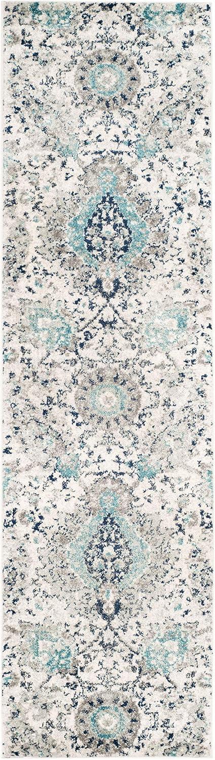 image:imageSAFAVIEH Area Rug 8x10 Madison Collection Large Cream amp Turquoise Boho Chic Glam Paisley Design NonShedding amp Easy Cleaning Ideal for Living Room Bedroom Office Dining Space MAD600ECreamLight Grey