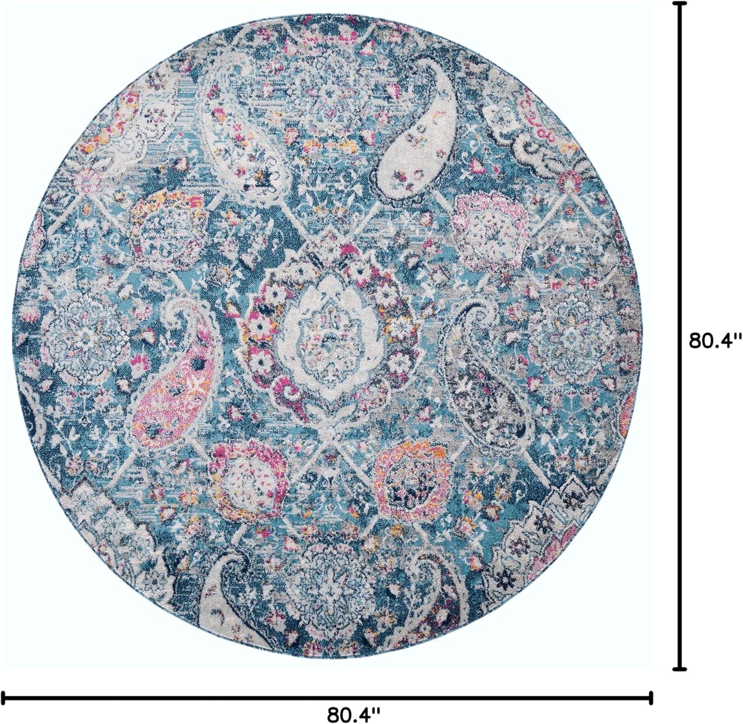 image:imageSAFAVIEH Area Rug 8x10 Madison Collection Large Cream amp Turquoise Boho Chic Glam Paisley Design NonShedding amp Easy Cleaning Ideal for Living Room Bedroom Office Dining Space MAD600EBlueGrey