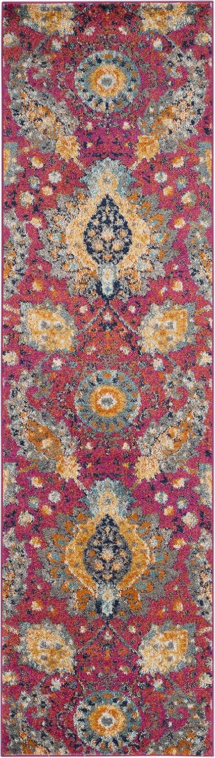 image:imageSAFAVIEH Area Rug 8x10 Madison Collection Large Cream amp Turquoise Boho Chic Glam Paisley Design NonShedding amp Easy Cleaning Ideal for Living Room Bedroom Office Dining Space MAD600EFuchsiaGold
