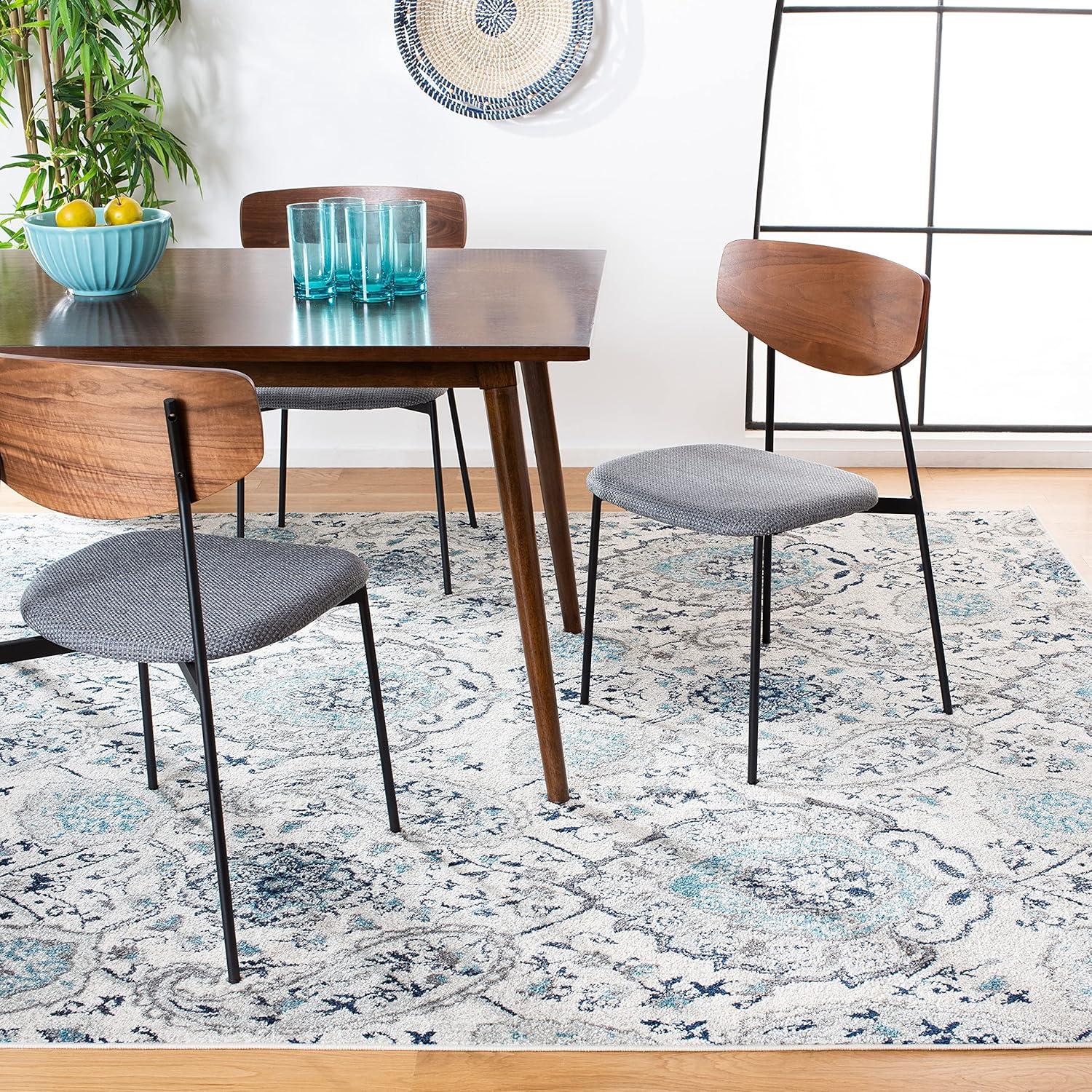 image:imageSAFAVIEH Area Rug 8x10 Madison Collection Large Cream amp Turquoise Boho Chic Glam Paisley Design NonShedding amp Easy Cleaning Ideal for Living Room Bedroom Office Dining Space MAD600ECreamLight Grey