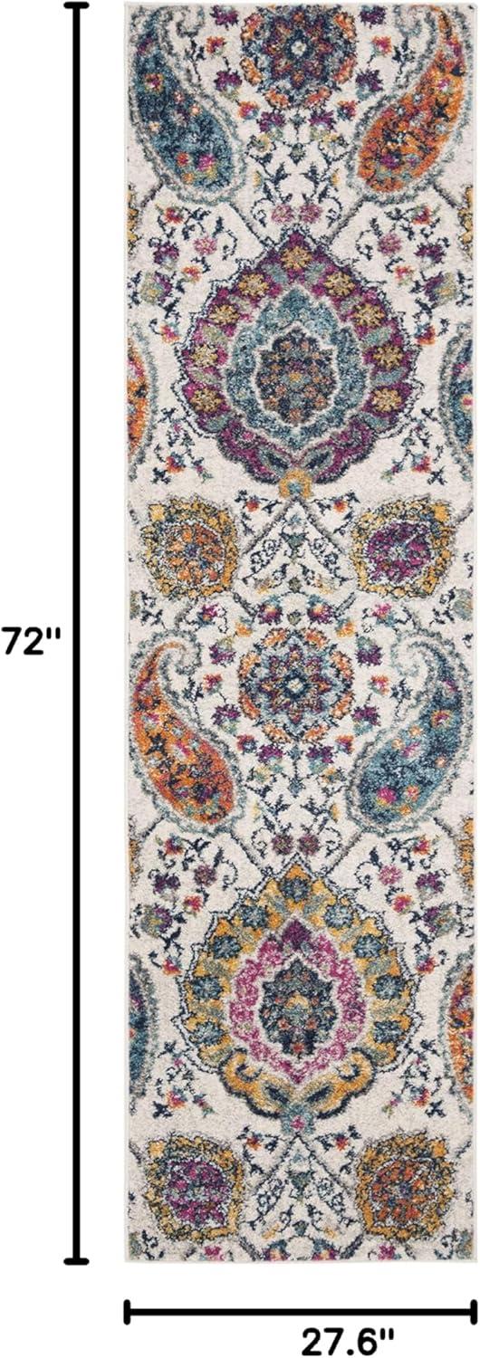 image:imageSAFAVIEH Area Rug 8x10 Madison Collection Large Cream amp Turquoise Boho Chic Glam Paisley Design NonShedding amp Easy Cleaning Ideal for Living Room Bedroom Office Dining Space MAD600ECreamMulti