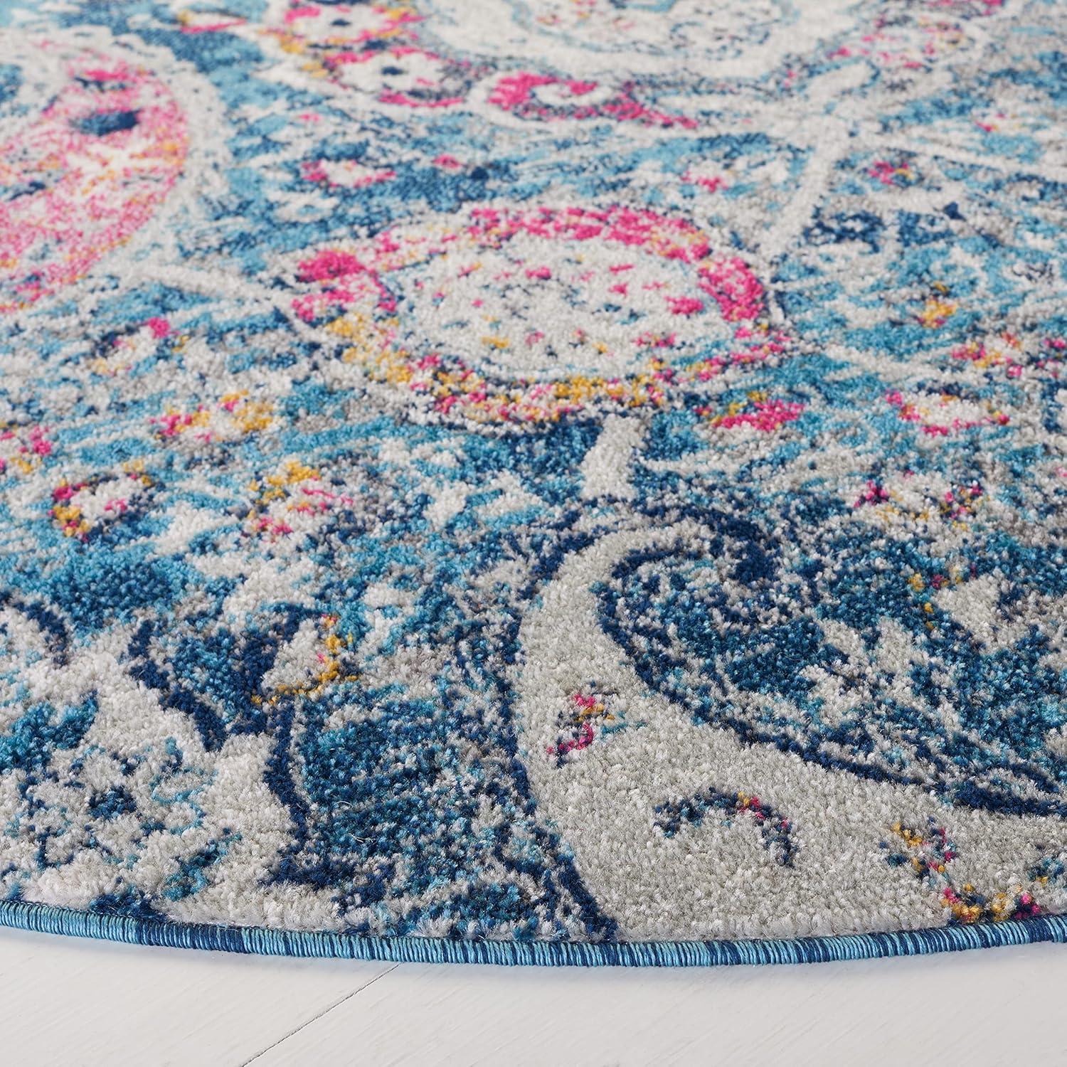image:imageSAFAVIEH Area Rug 8x10 Madison Collection Large Cream amp Turquoise Boho Chic Glam Paisley Design NonShedding amp Easy Cleaning Ideal for Living Room Bedroom Office Dining Space MAD600EBlueGrey