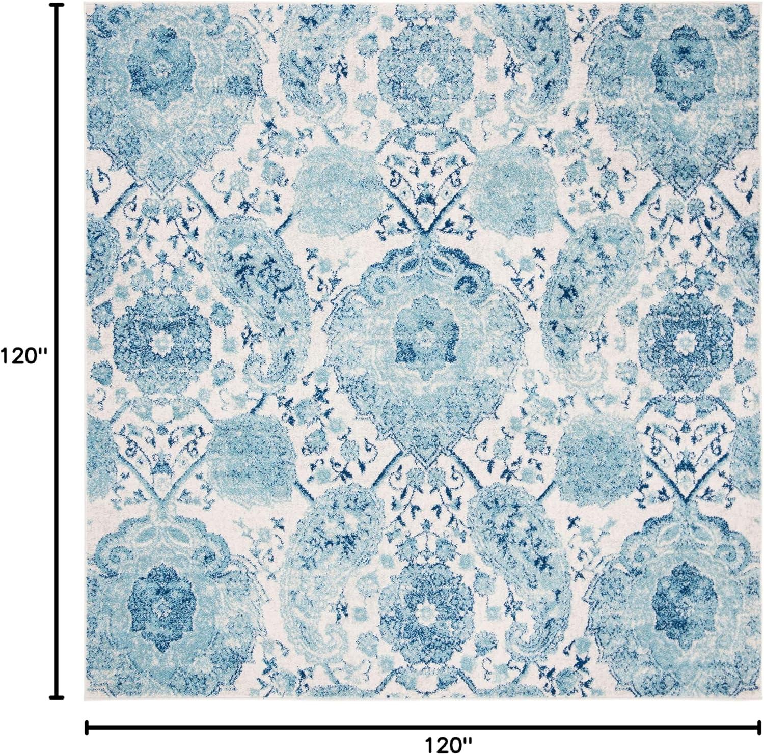 image:imageSAFAVIEH Area Rug 8x10 Madison Collection Large Cream amp Turquoise Boho Chic Glam Paisley Design NonShedding amp Easy Cleaning Ideal for Living Room Bedroom Office Dining Space MAD600ECreamTurquoise