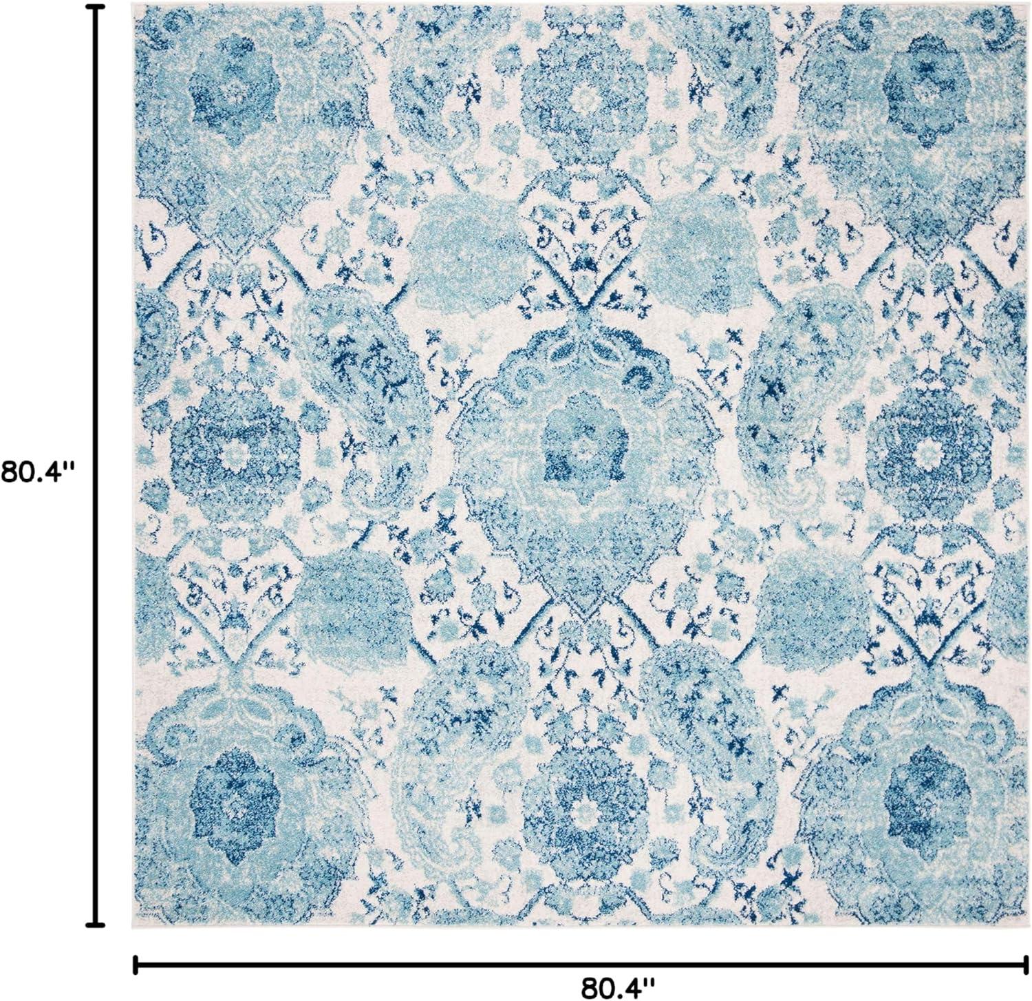 image:imageSAFAVIEH Area Rug 8x10 Madison Collection Large Cream amp Turquoise Boho Chic Glam Paisley Design NonShedding amp Easy Cleaning Ideal for Living Room Bedroom Office Dining Space MAD600ECreamTurquoise