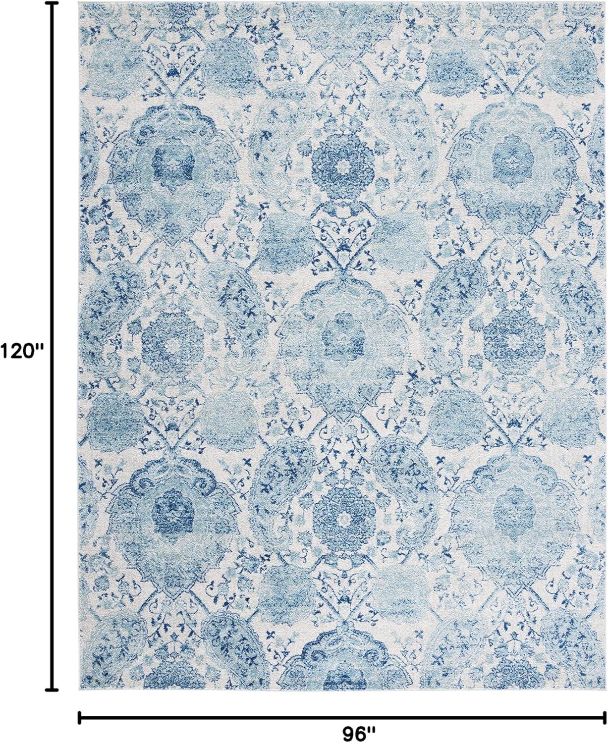 image:imageSAFAVIEH Area Rug 8x10 Madison Collection Large Cream amp Turquoise Boho Chic Glam Paisley Design NonShedding amp Easy Cleaning Ideal for Living Room Bedroom Office Dining Space MAD600ECreamTurquoise