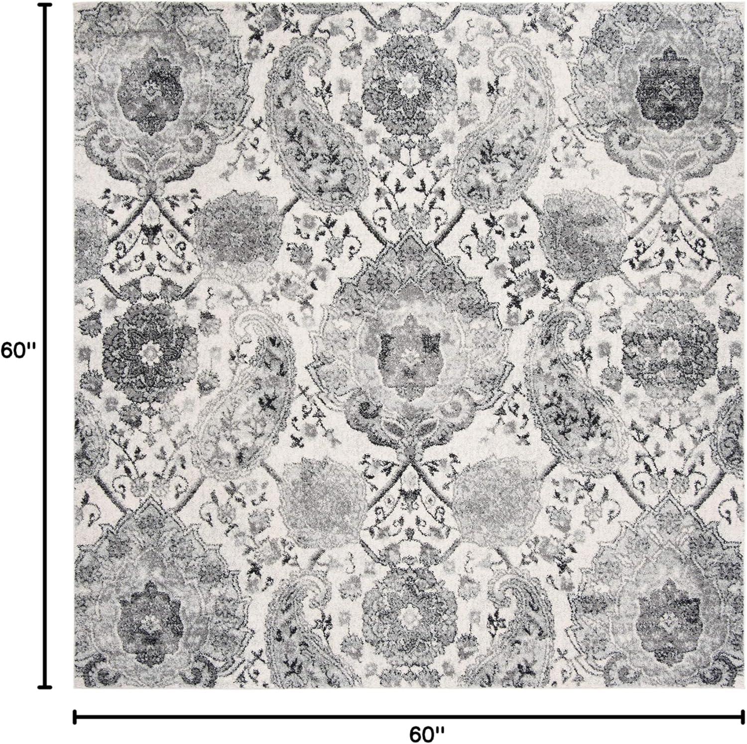 image:imageSAFAVIEH Area Rug 8x10 Madison Collection Large Cream amp Turquoise Boho Chic Glam Paisley Design NonShedding amp Easy Cleaning Ideal for Living Room Bedroom Office Dining Space MAD600ECreamSilver