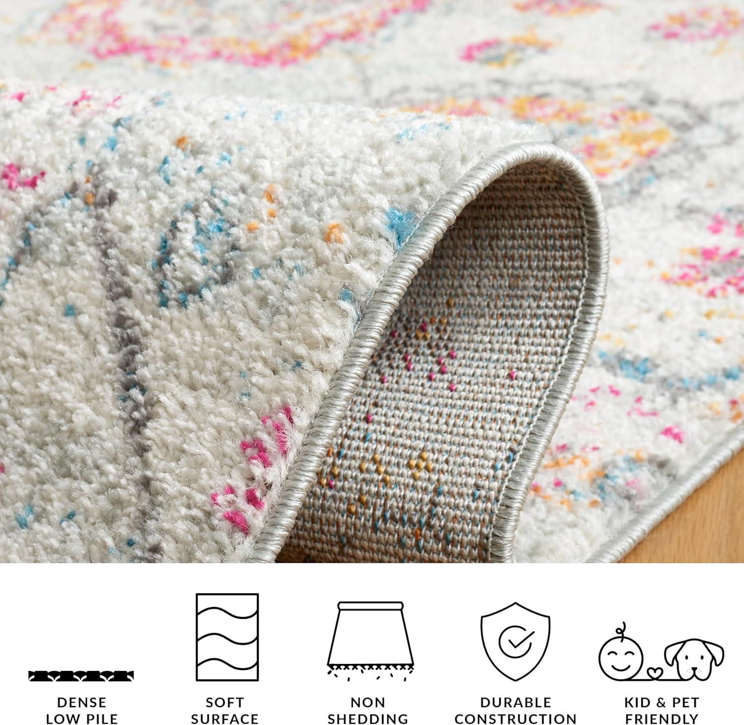 image:imageSAFAVIEH Area Rug 8x10 Madison Collection Large Cream amp Turquoise Boho Chic Glam Paisley Design NonShedding amp Easy Cleaning Ideal for Living Room Bedroom Office Dining Space MAD600EGreyGold