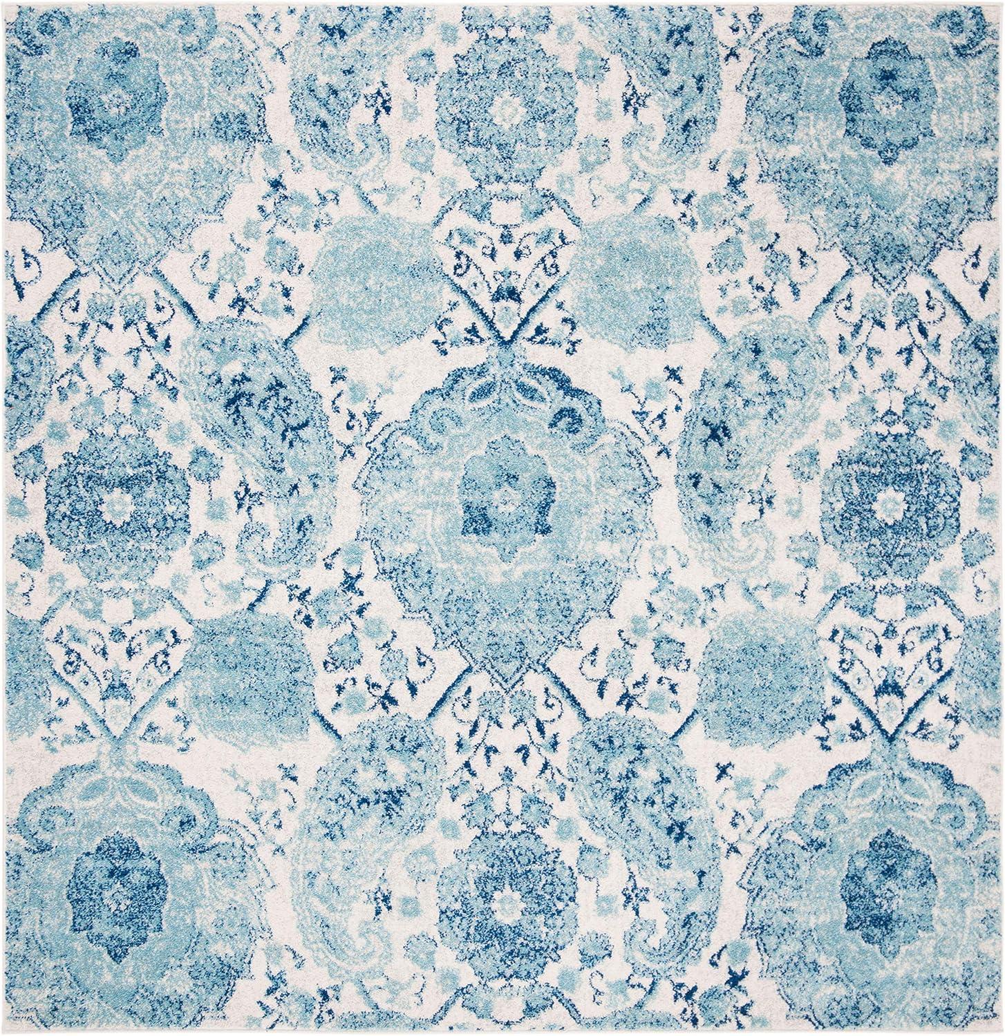 image:imageSAFAVIEH Area Rug 8x10 Madison Collection Large Cream amp Turquoise Boho Chic Glam Paisley Design NonShedding amp Easy Cleaning Ideal for Living Room Bedroom Office Dining Space MAD600ECreamTurquoise