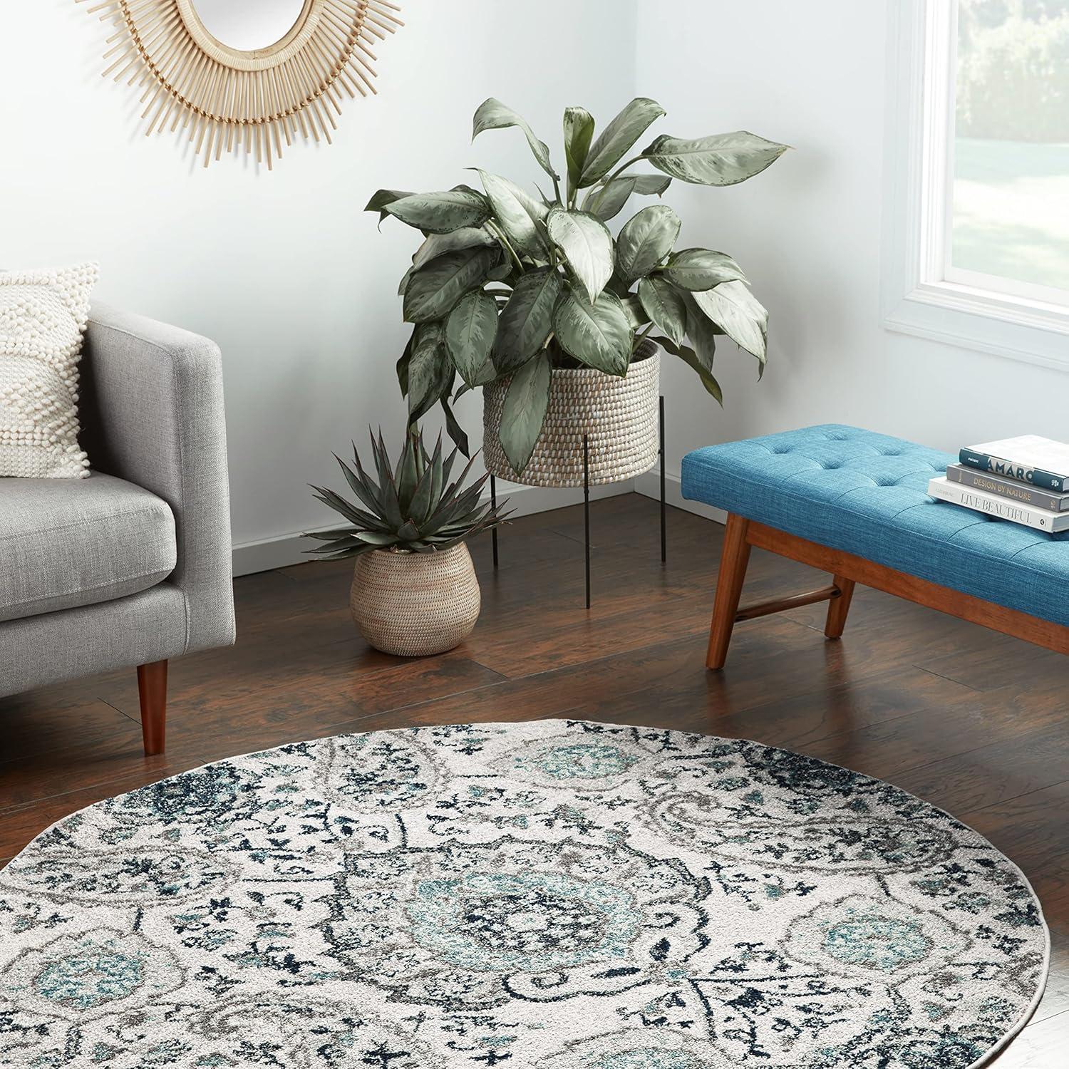 image:imageSAFAVIEH Area Rug 8x10 Madison Collection Large Cream amp Turquoise Boho Chic Glam Paisley Design NonShedding amp Easy Cleaning Ideal for Living Room Bedroom Office Dining Space MAD600ECreamLight Grey