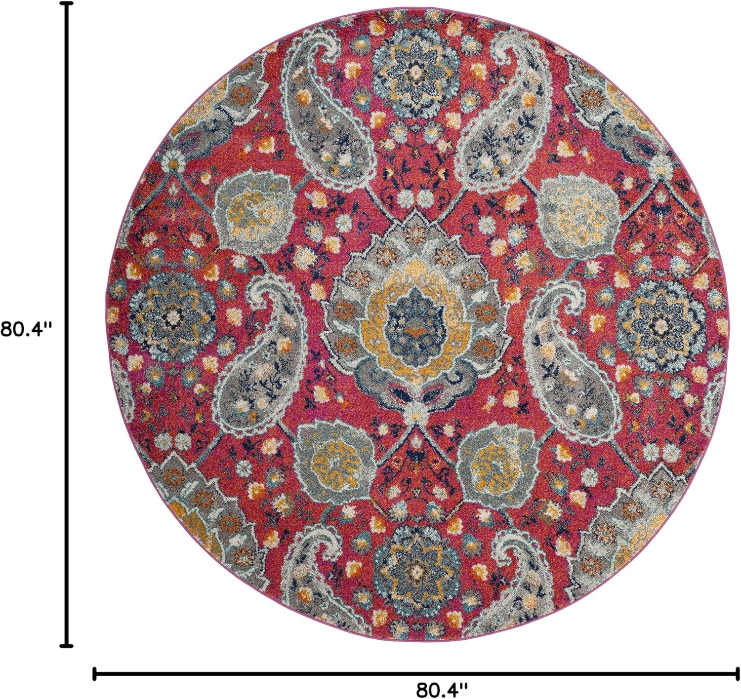 image:imageSAFAVIEH Area Rug 8x10 Madison Collection Large Cream amp Turquoise Boho Chic Glam Paisley Design NonShedding amp Easy Cleaning Ideal for Living Room Bedroom Office Dining Space MAD600EFuchsiaGold