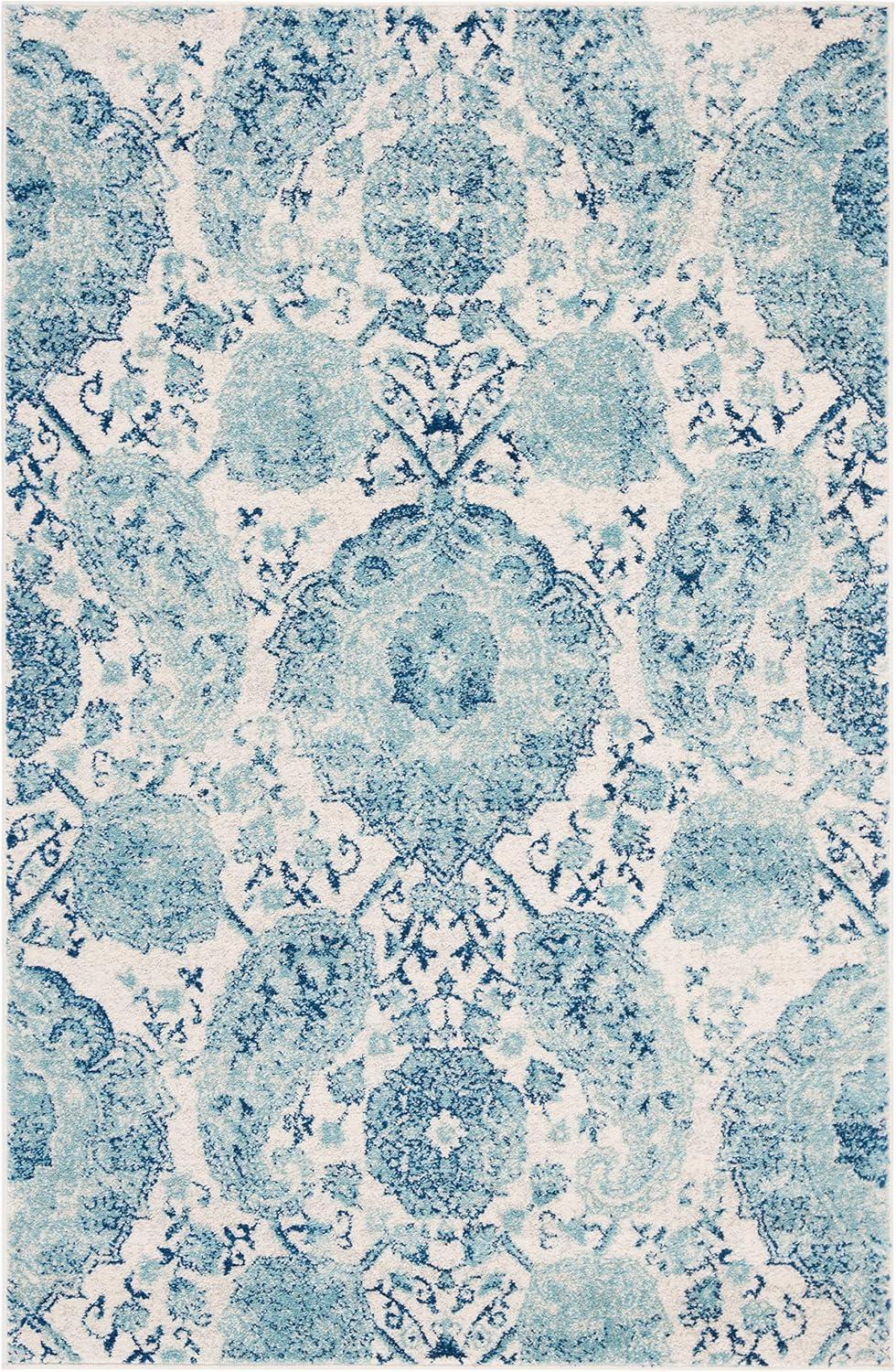image:imageSAFAVIEH Area Rug 8x10 Madison Collection Large Cream amp Turquoise Boho Chic Glam Paisley Design NonShedding amp Easy Cleaning Ideal for Living Room Bedroom Office Dining Space MAD600ECreamTurquoise