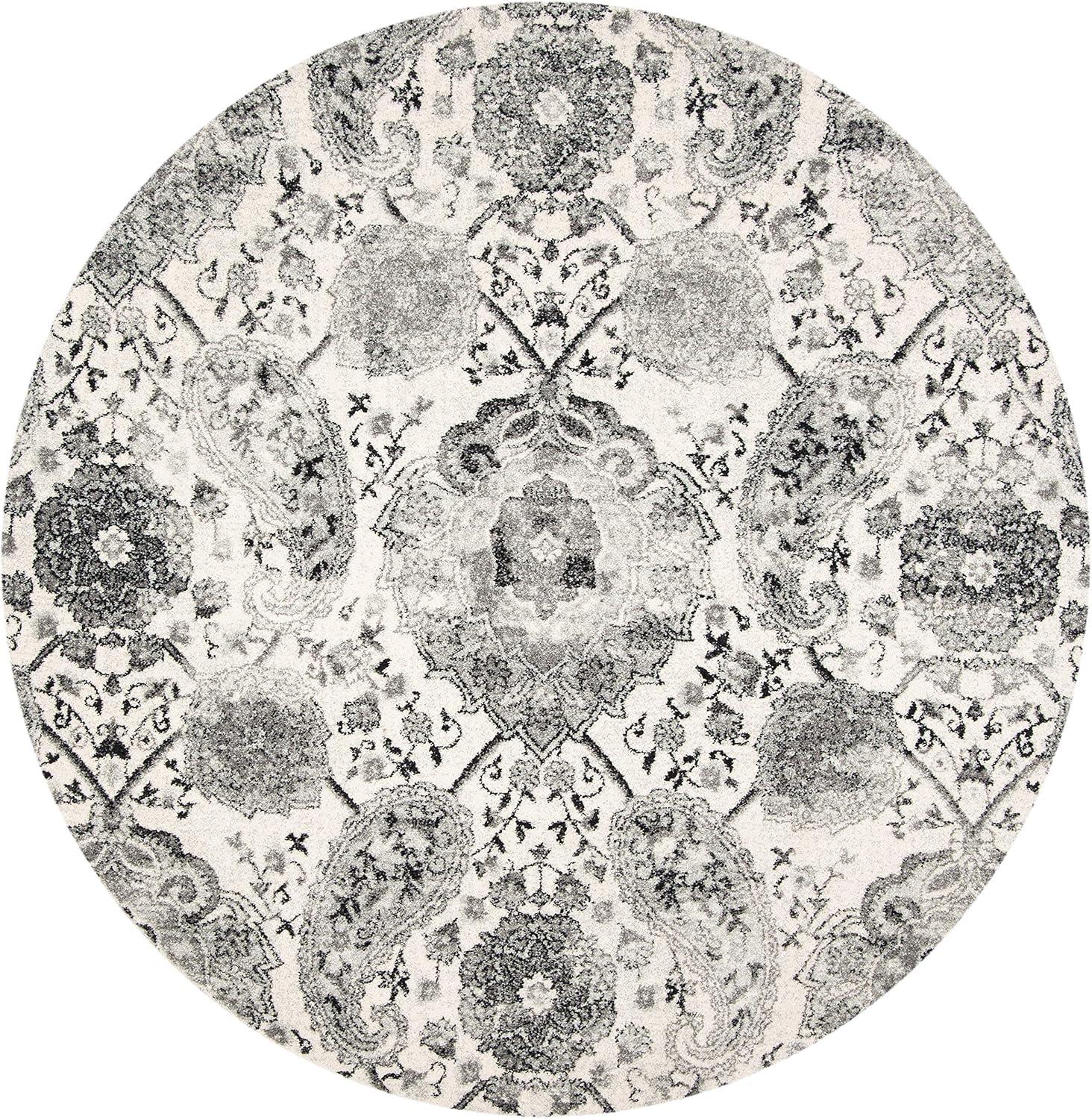 image:imageSAFAVIEH Area Rug 8x10 Madison Collection Large Cream amp Turquoise Boho Chic Glam Paisley Design NonShedding amp Easy Cleaning Ideal for Living Room Bedroom Office Dining Space MAD600ECreamSilver