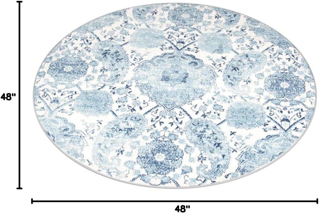 image:imageSAFAVIEH Area Rug 8x10 Madison Collection Large Cream amp Turquoise Boho Chic Glam Paisley Design NonShedding amp Easy Cleaning Ideal for Living Room Bedroom Office Dining Space MAD600ECreamTurquoise