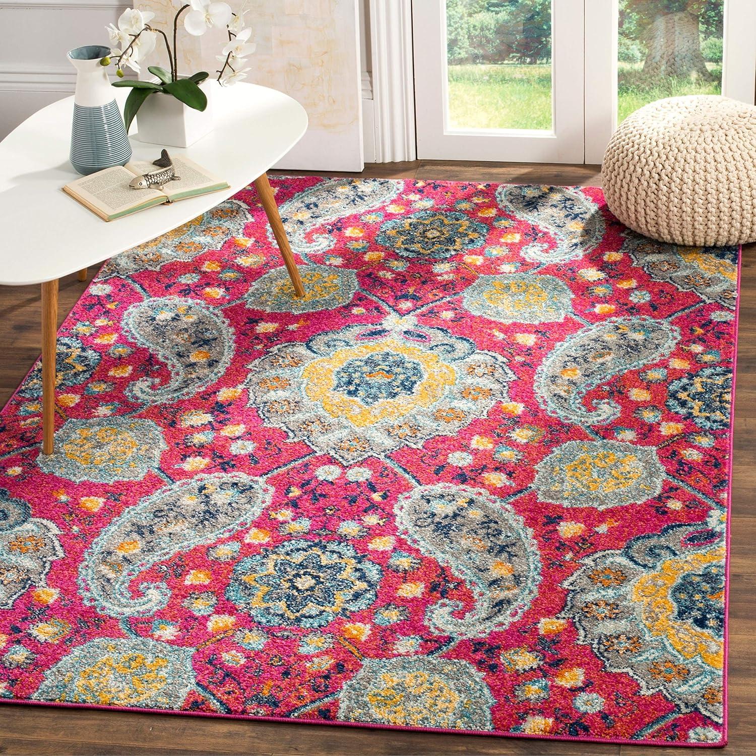 image:imageSAFAVIEH Area Rug 8x10 Madison Collection Large Cream amp Turquoise Boho Chic Glam Paisley Design NonShedding amp Easy Cleaning Ideal for Living Room Bedroom Office Dining Space MAD600ECreamTurquoise
