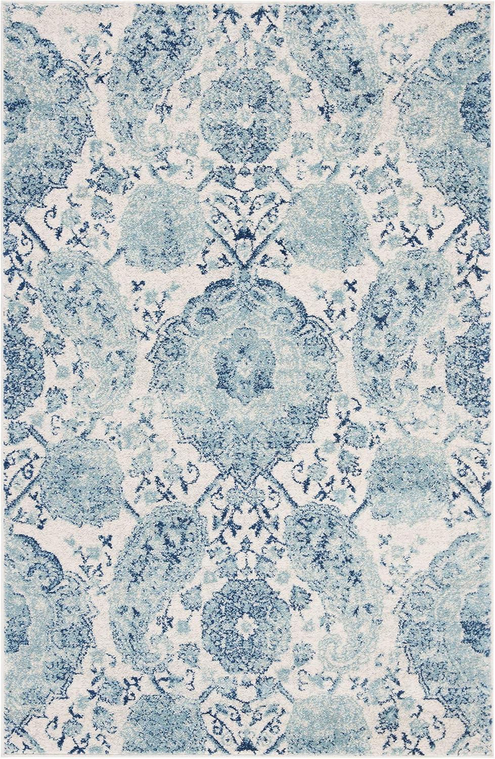 image:imageSAFAVIEH Area Rug 8x10 Madison Collection Large Cream amp Turquoise Boho Chic Glam Paisley Design NonShedding amp Easy Cleaning Ideal for Living Room Bedroom Office Dining Space MAD600ECreamTurquoise
