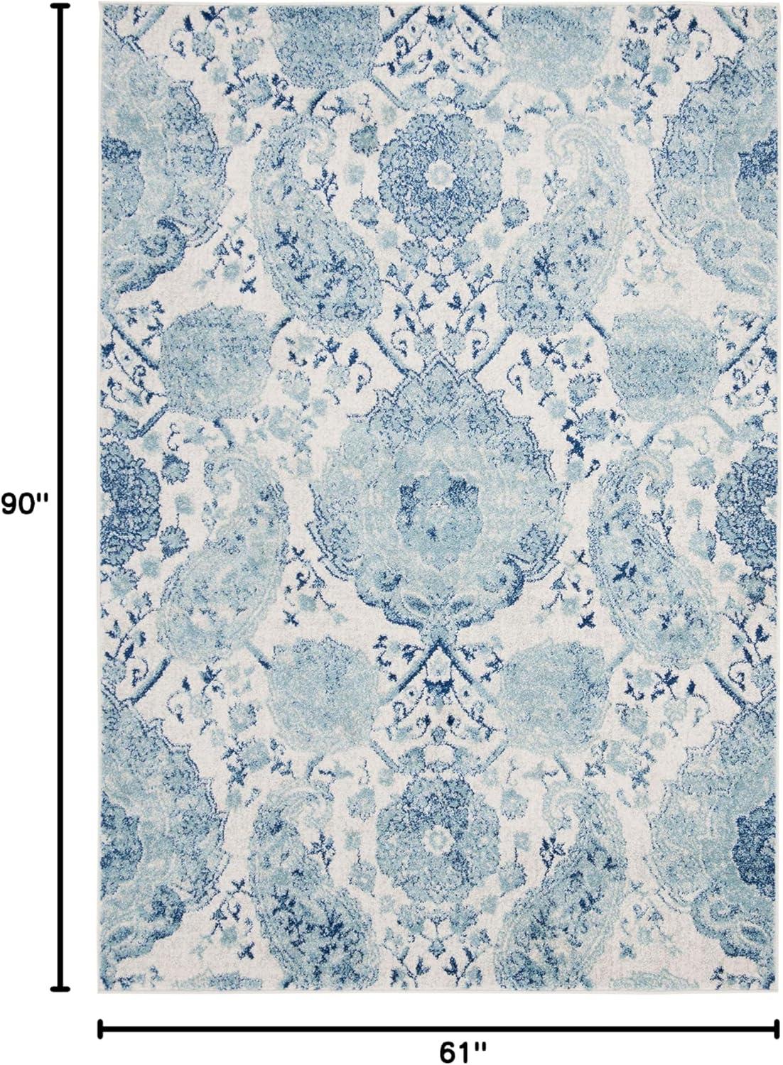 image:imageSAFAVIEH Area Rug 8x10 Madison Collection Large Cream amp Turquoise Boho Chic Glam Paisley Design NonShedding amp Easy Cleaning Ideal for Living Room Bedroom Office Dining Space MAD600ECreamTurquoise