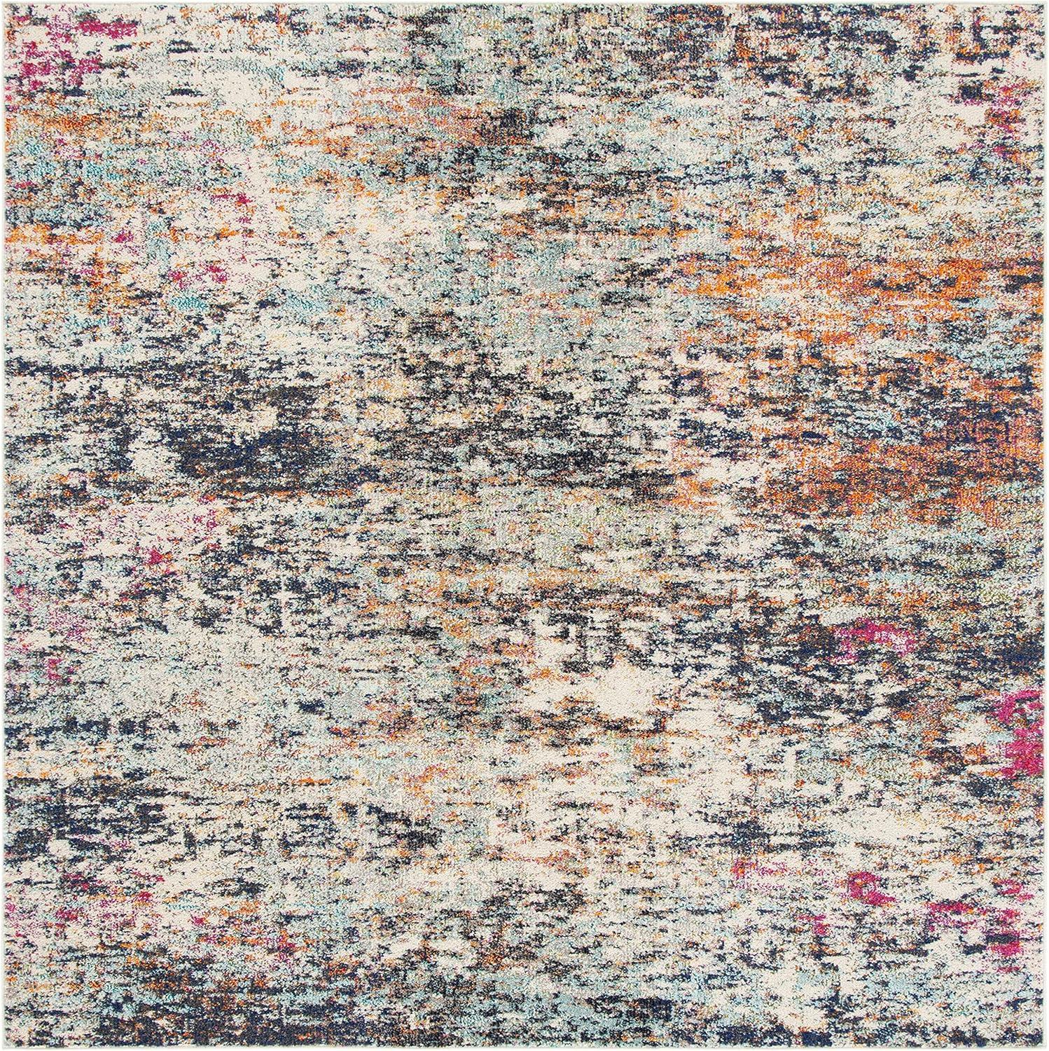 image:imageSAFAVIEH Area Rug 8x10 Madison Collection Large Grey amp Pink Modern Abstract Design NonShedding amp Easy Cleaning Ideal for Living Room Bedroom Office Dining Space MAD460ABlackGold