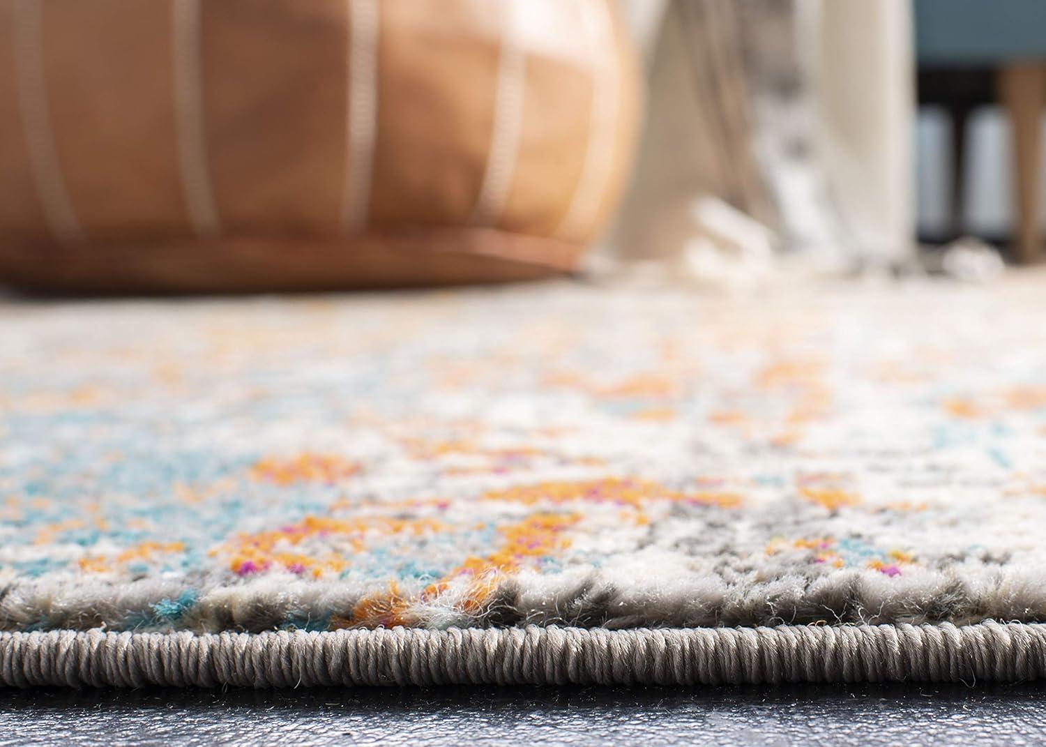 image:imageSAFAVIEH Area Rug 8x10 Madison Collection Large Grey amp Pink Modern Abstract Design NonShedding amp Easy Cleaning Ideal for Living Room Bedroom Office Dining Space MAD460AGreyPink