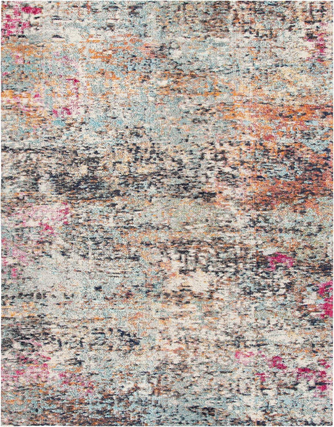 image:imageSAFAVIEH Area Rug 8x10 Madison Collection Large Grey amp Pink Modern Abstract Design NonShedding amp Easy Cleaning Ideal for Living Room Bedroom Office Dining Space MAD460ABlackGold
