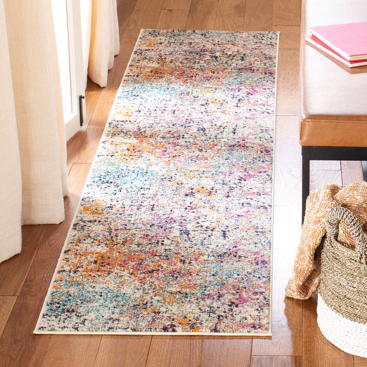 image:imageSAFAVIEH Area Rug 8x10 Madison Collection Large Grey amp Pink Modern Abstract Design NonShedding amp Easy Cleaning Ideal for Living Room Bedroom Office Dining Space MAD460AGreyPink