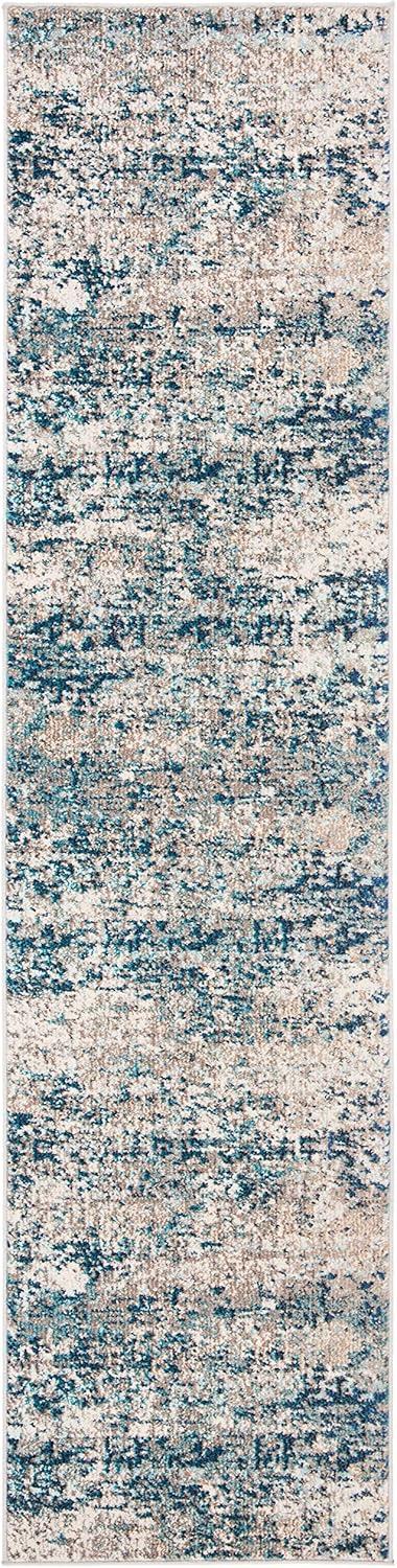 image:imageSAFAVIEH Area Rug 8x10 Madison Collection Large Grey amp Pink Modern Abstract Design NonShedding amp Easy Cleaning Ideal for Living Room Bedroom Office Dining Space MAD460AGreyBlue