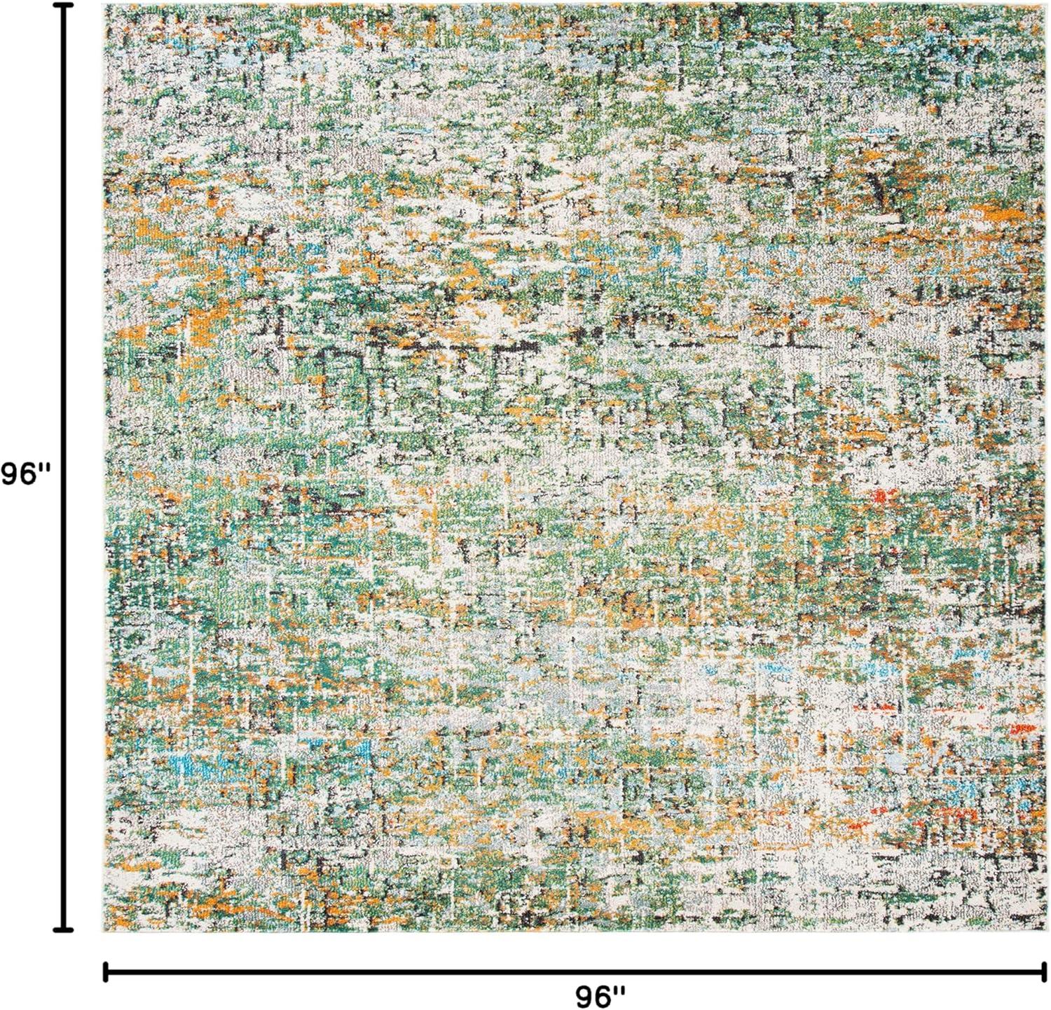 image:imageSAFAVIEH Area Rug 8x10 Madison Collection Large Grey amp Pink Modern Abstract Design NonShedding amp Easy Cleaning Ideal for Living Room Bedroom Office Dining Space MAD460AGreenTurquoise