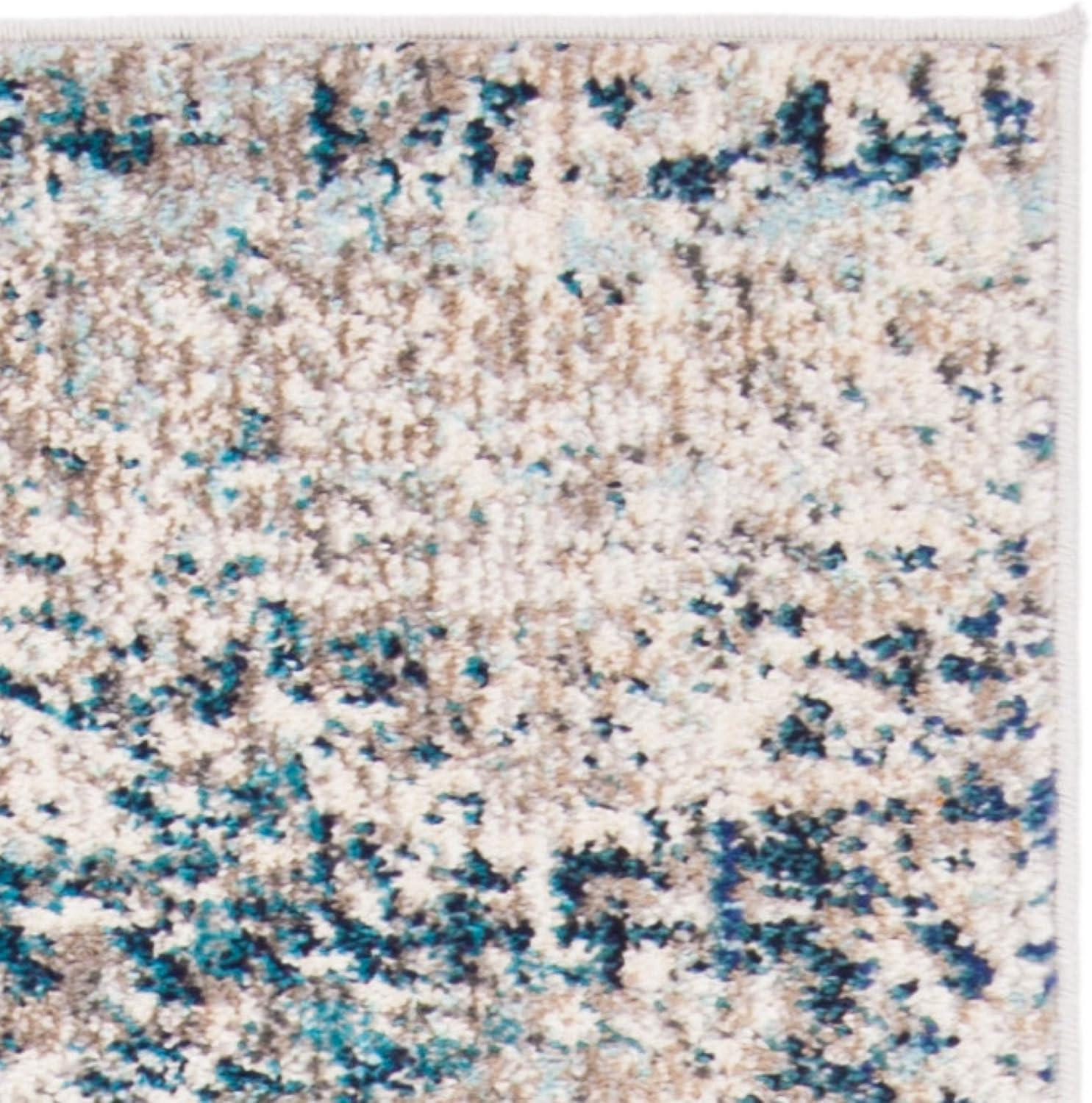 image:imageSAFAVIEH Area Rug 8x10 Madison Collection Large Grey amp Pink Modern Abstract Design NonShedding amp Easy Cleaning Ideal for Living Room Bedroom Office Dining Space MAD460AGreyBlue