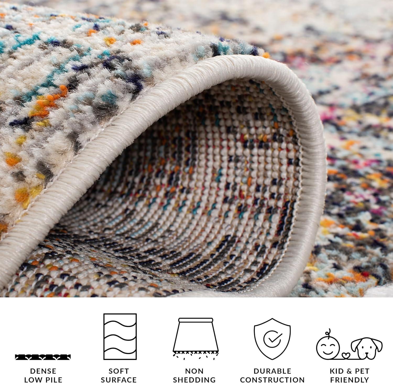 image:imageSAFAVIEH Area Rug 8x10 Madison Collection Large Grey amp Pink Modern Abstract Design NonShedding amp Easy Cleaning Ideal for Living Room Bedroom Office Dining Space MAD460ABlackGold