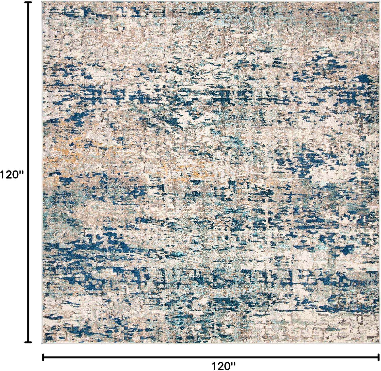 image:imageSAFAVIEH Area Rug 8x10 Madison Collection Large Grey amp Pink Modern Abstract Design NonShedding amp Easy Cleaning Ideal for Living Room Bedroom Office Dining Space MAD460AGreyBlue