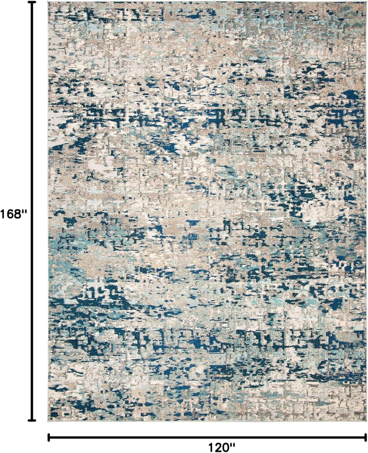 image:imageSAFAVIEH Area Rug 8x10 Madison Collection Large Grey amp Pink Modern Abstract Design NonShedding amp Easy Cleaning Ideal for Living Room Bedroom Office Dining Space MAD460AGreyBlue