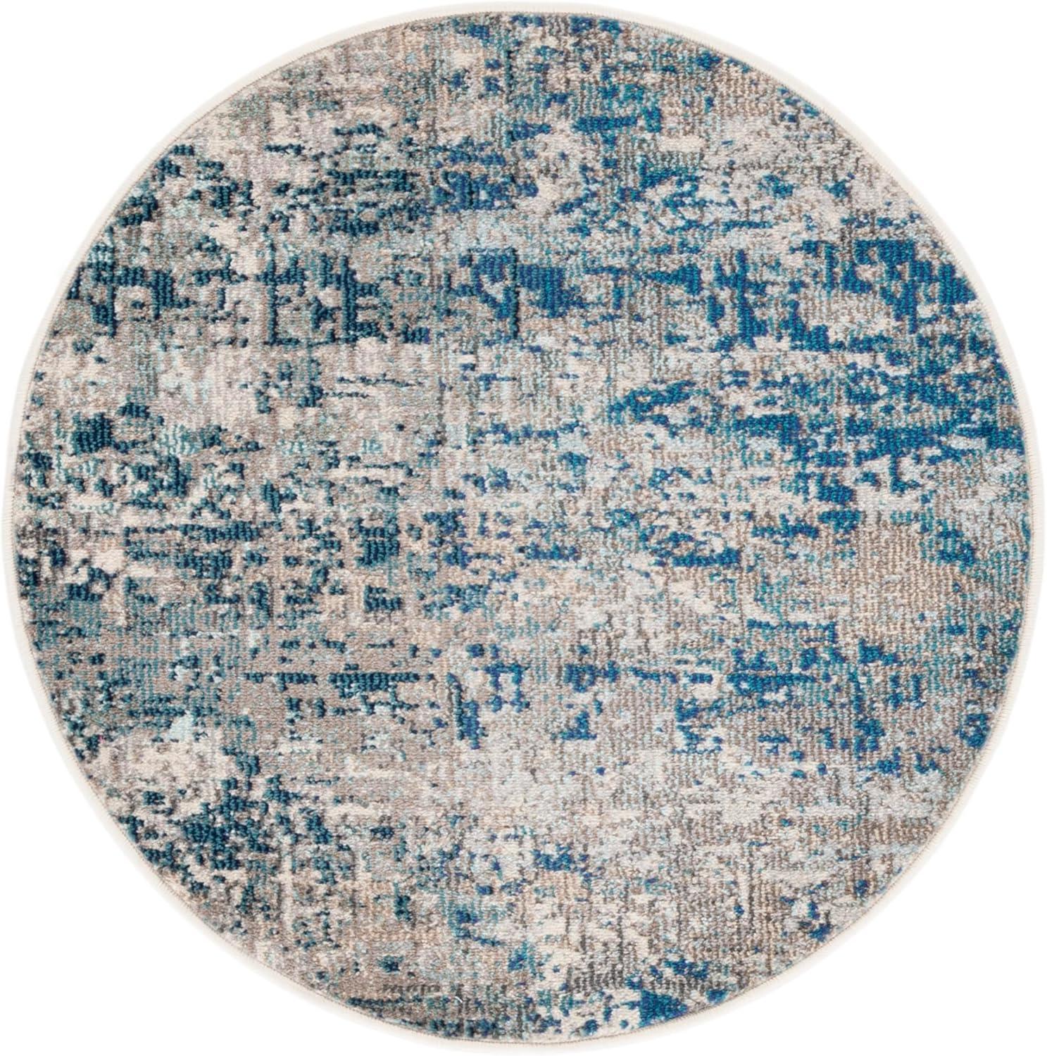 image:imageSAFAVIEH Area Rug 8x10 Madison Collection Large Grey amp Pink Modern Abstract Design NonShedding amp Easy Cleaning Ideal for Living Room Bedroom Office Dining Space MAD460AGreyBlue