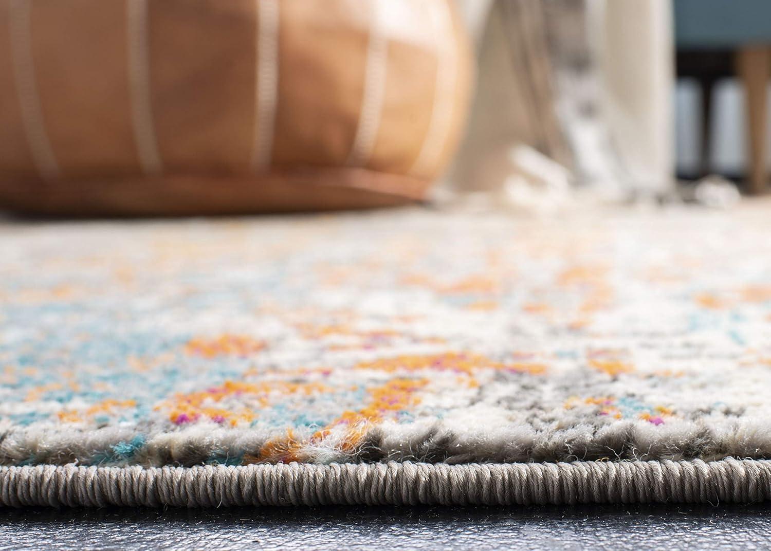 image:imageSAFAVIEH Area Rug 8x10 Madison Collection Large Grey amp Pink Modern Abstract Design NonShedding amp Easy Cleaning Ideal for Living Room Bedroom Office Dining Space MAD460AGreyPink