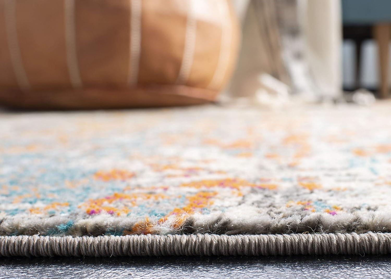 image:imageSAFAVIEH Area Rug 8x10 Madison Collection Large Grey amp Pink Modern Abstract Design NonShedding amp Easy Cleaning Ideal for Living Room Bedroom Office Dining Space MAD460AGreyPink