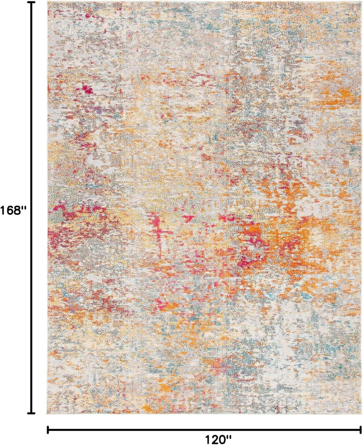 image:imageSAFAVIEH Area Rug 8x10 Madison Collection Large Grey amp Pink Modern Abstract Design NonShedding amp Easy Cleaning Ideal for Living Room Bedroom Office Dining Space MAD460AGreyTurquoise