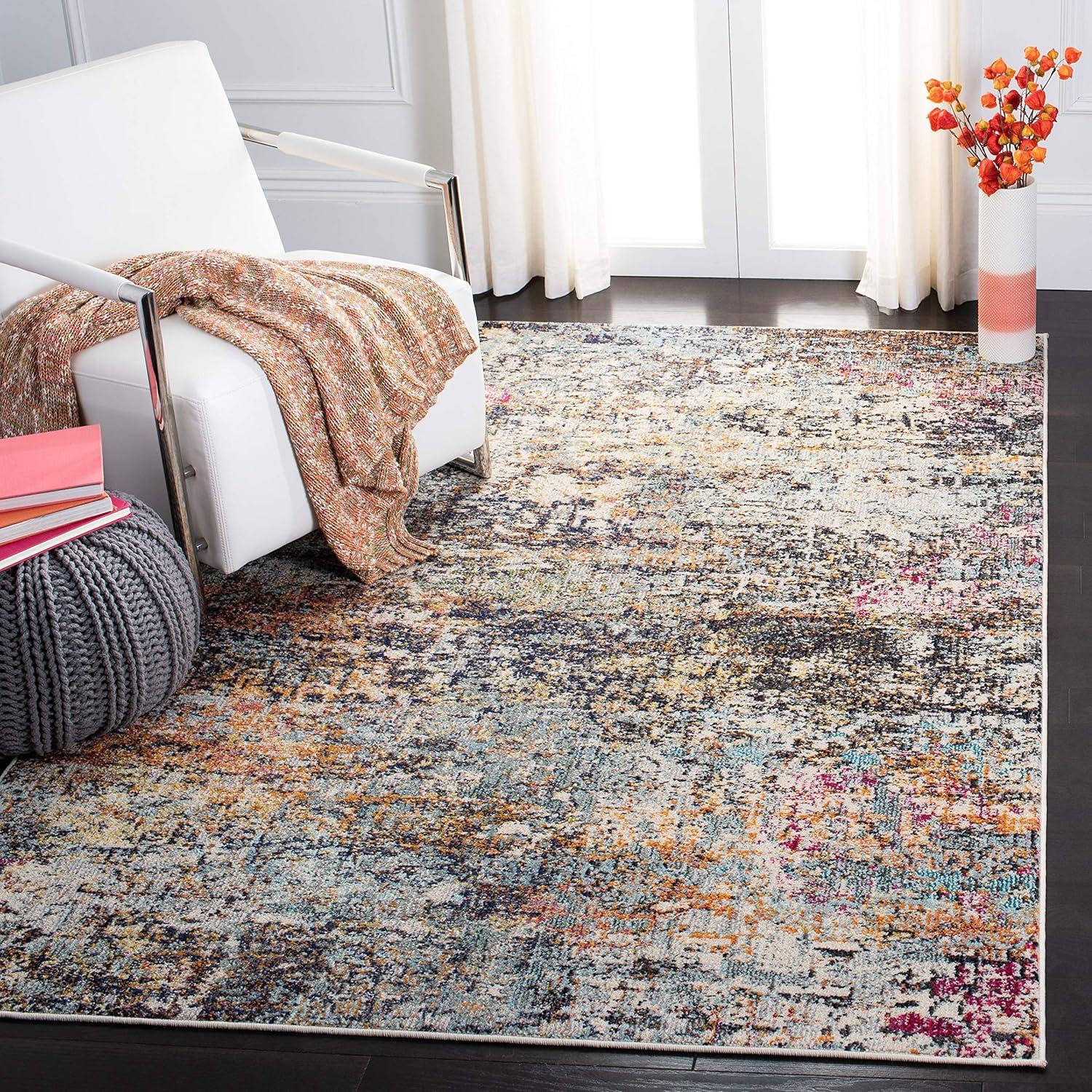 image:imageSAFAVIEH Area Rug 8x10 Madison Collection Large Grey amp Pink Modern Abstract Design NonShedding amp Easy Cleaning Ideal for Living Room Bedroom Office Dining Space MAD460ABlackGold