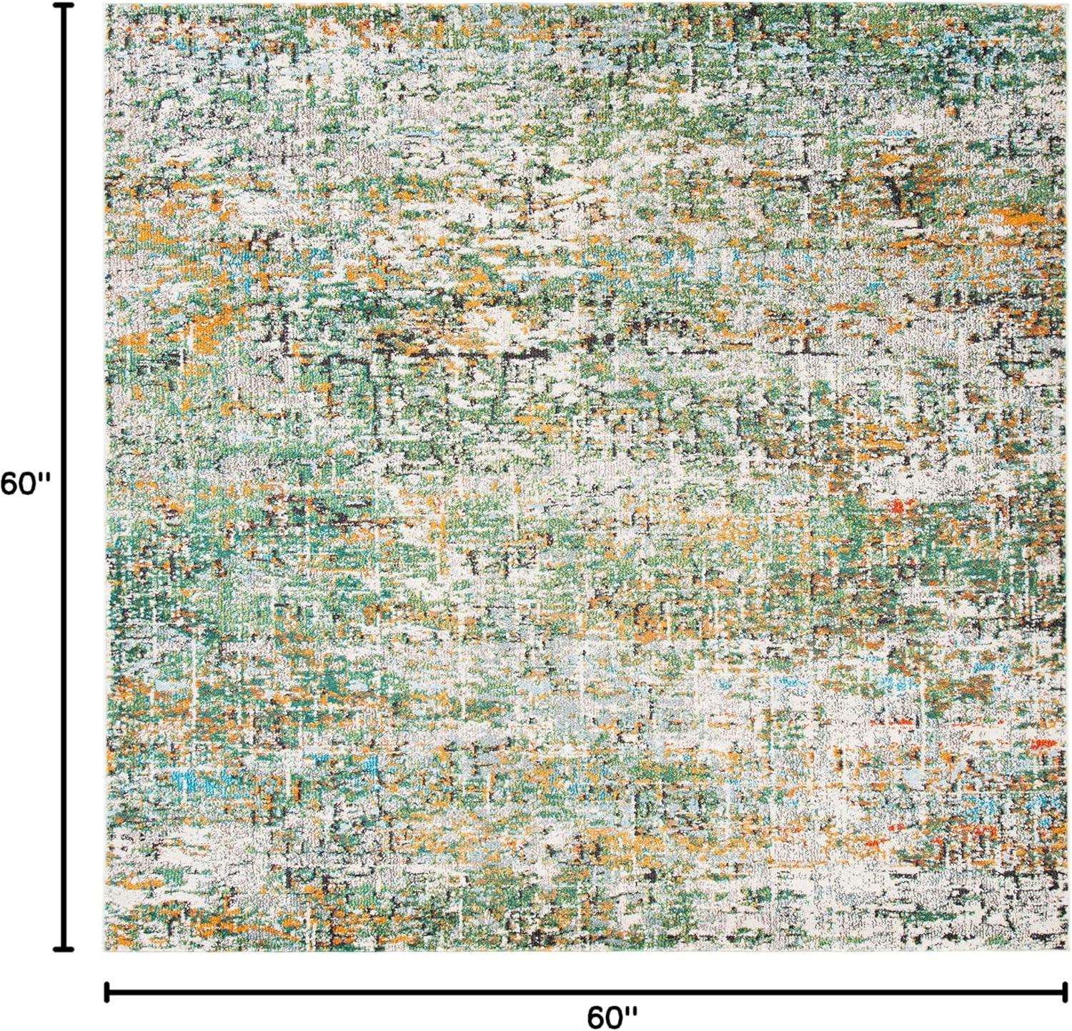 image:imageSAFAVIEH Area Rug 8x10 Madison Collection Large Grey amp Pink Modern Abstract Design NonShedding amp Easy Cleaning Ideal for Living Room Bedroom Office Dining Space MAD460AGreenTurquoise