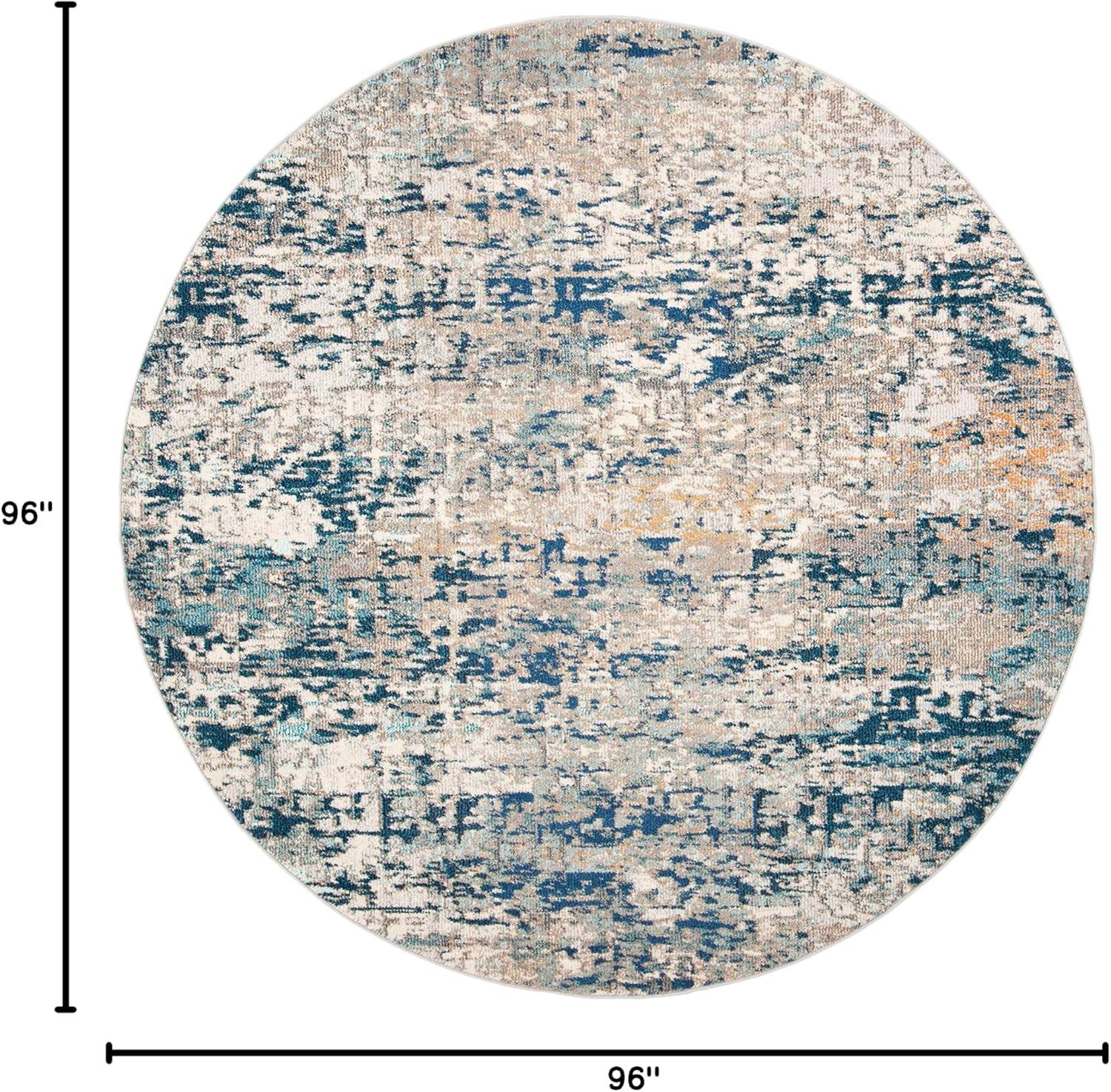 image:imageSAFAVIEH Area Rug 8x10 Madison Collection Large Grey amp Pink Modern Abstract Design NonShedding amp Easy Cleaning Ideal for Living Room Bedroom Office Dining Space MAD460AGreyBlue