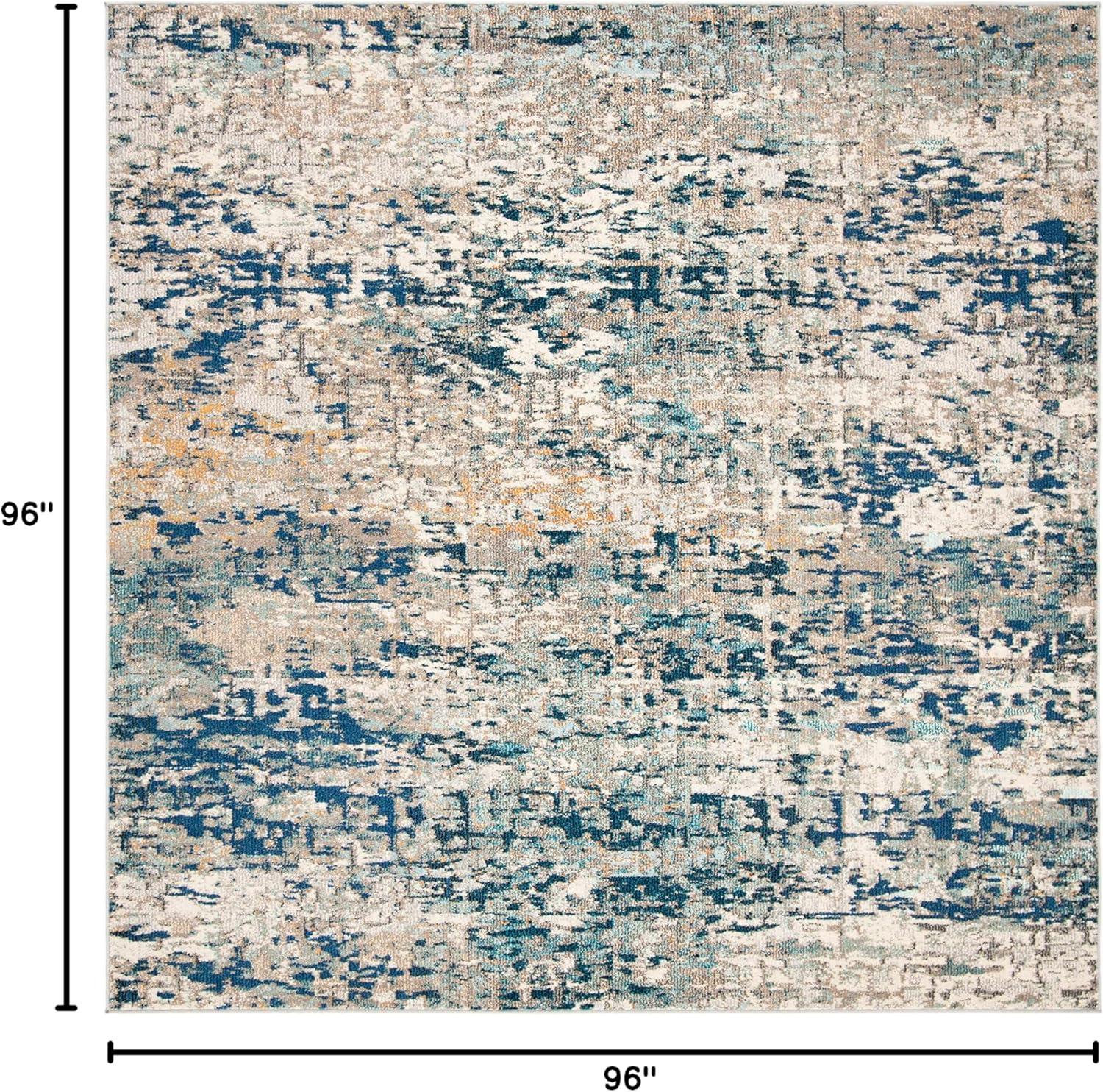 image:imageSAFAVIEH Area Rug 8x10 Madison Collection Large Grey amp Pink Modern Abstract Design NonShedding amp Easy Cleaning Ideal for Living Room Bedroom Office Dining Space MAD460AGreyBlue