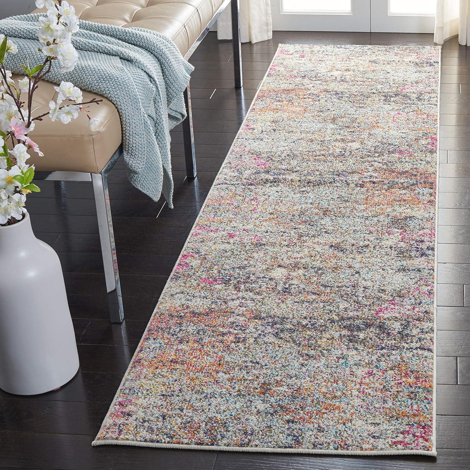 image:imageSAFAVIEH Area Rug 8x10 Madison Collection Large Grey amp Pink Modern Abstract Design NonShedding amp Easy Cleaning Ideal for Living Room Bedroom Office Dining Space MAD460ABlackGold