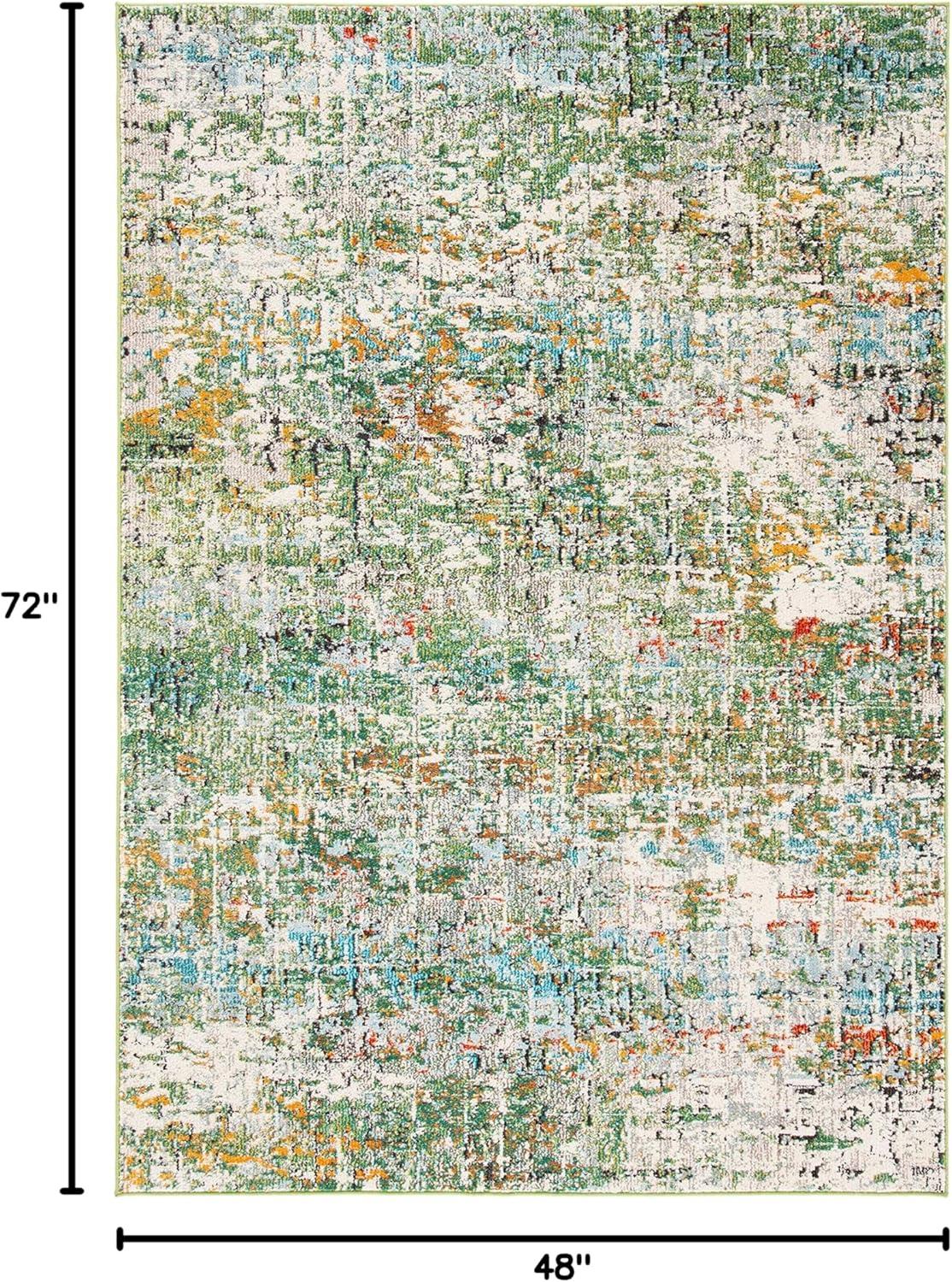 image:imageSAFAVIEH Area Rug 8x10 Madison Collection Large Grey amp Pink Modern Abstract Design NonShedding amp Easy Cleaning Ideal for Living Room Bedroom Office Dining Space MAD460AGreenTurquoise