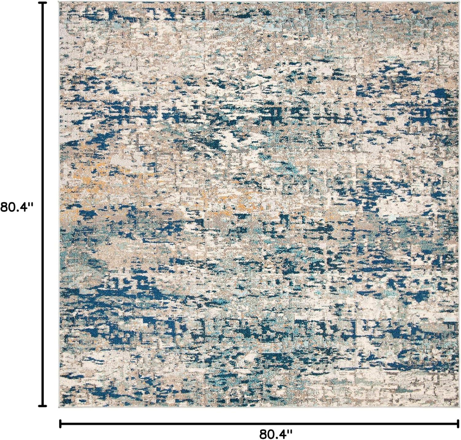 image:imageSAFAVIEH Area Rug 8x10 Madison Collection Large Grey amp Pink Modern Abstract Design NonShedding amp Easy Cleaning Ideal for Living Room Bedroom Office Dining Space MAD460AGreyBlue