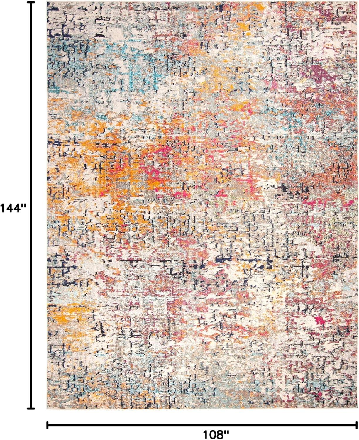 image:imageSAFAVIEH Area Rug 8x10 Madison Collection Large Grey amp Pink Modern Abstract Design NonShedding amp Easy Cleaning Ideal for Living Room Bedroom Office Dining Space MAD460AGreyPink