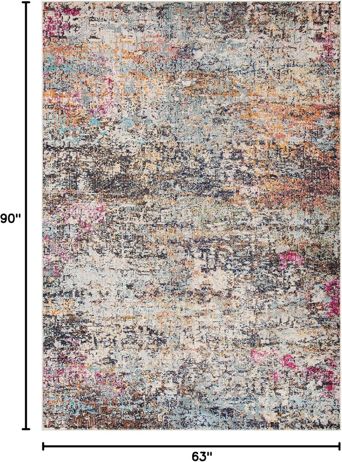 image:imageSAFAVIEH Area Rug 8x10 Madison Collection Large Grey amp Pink Modern Abstract Design NonShedding amp Easy Cleaning Ideal for Living Room Bedroom Office Dining Space MAD460ABlackGold