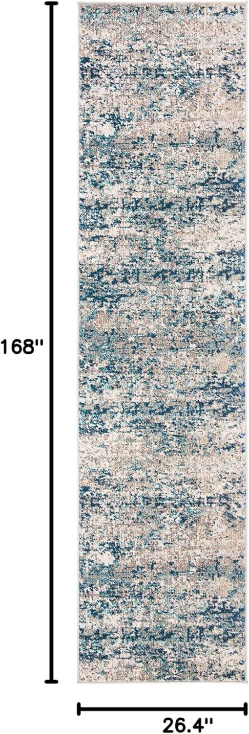 image:imageSAFAVIEH Area Rug 8x10 Madison Collection Large Grey amp Pink Modern Abstract Design NonShedding amp Easy Cleaning Ideal for Living Room Bedroom Office Dining Space MAD460AGreyBlue