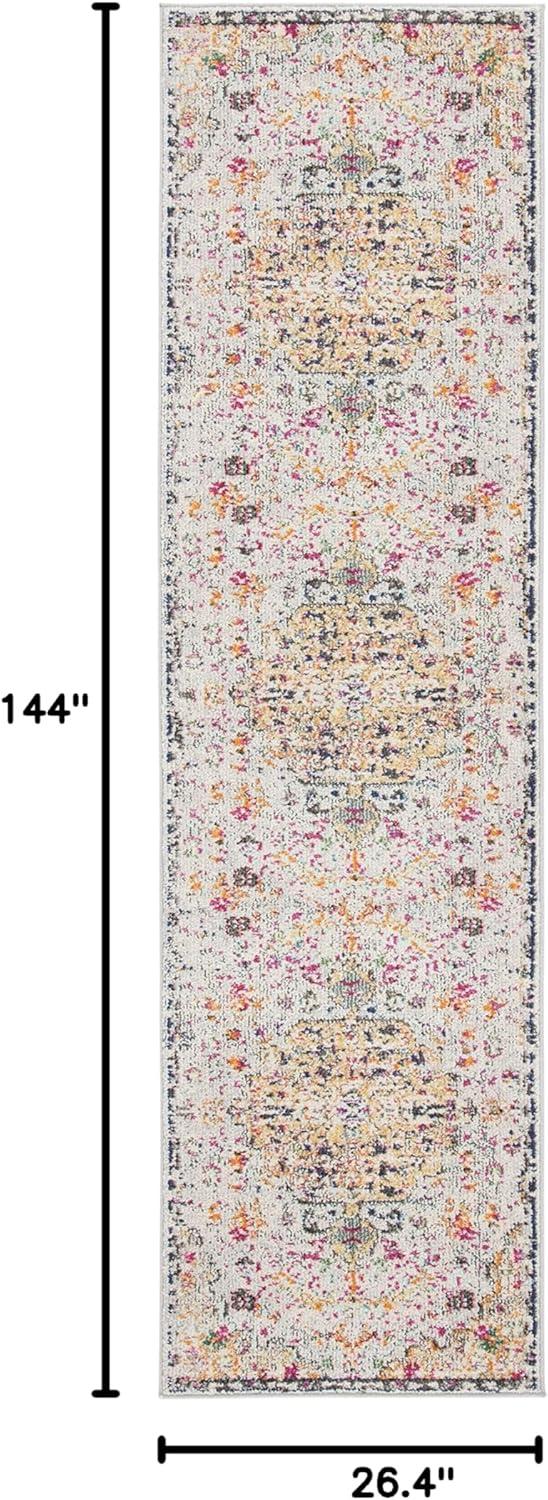 image:imageSAFAVIEH Area Rug 8x10 Madison Collection Large Ivory amp Orange Boho Chic Medallion Distressed Design NonShedding amp Easy Cleaning Ideal for Living Room Bedroom Dining Space MAD447AGreyGold