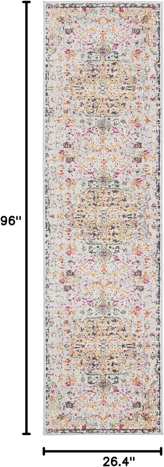 image:imageSAFAVIEH Area Rug 8x10 Madison Collection Large Ivory amp Orange Boho Chic Medallion Distressed Design NonShedding amp Easy Cleaning Ideal for Living Room Bedroom Dining Space MAD447AGreyGold