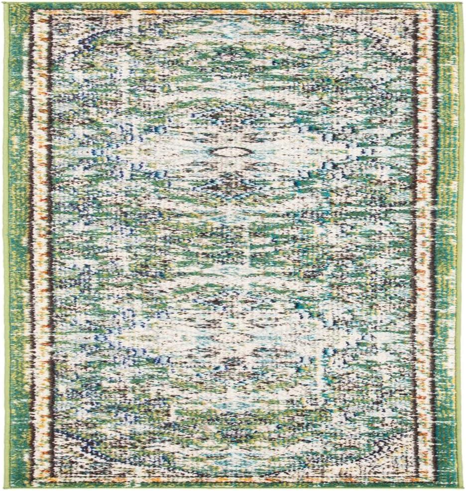 image:imageSAFAVIEH Area Rug 8x10 Madison Collection Large Ivory amp Orange Boho Chic Medallion Distressed Design NonShedding amp Easy Cleaning Ideal for Living Room Bedroom Dining Space MAD447AGreenTurquoise