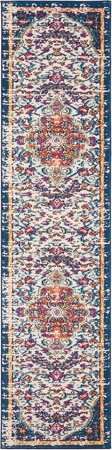 image:imageSAFAVIEH Area Rug 8x10 Madison Collection Large Ivory amp Orange Boho Chic Medallion Distressed Design NonShedding amp Easy Cleaning Ideal for Living Room Bedroom Dining Space MAD447AIvoryOrange