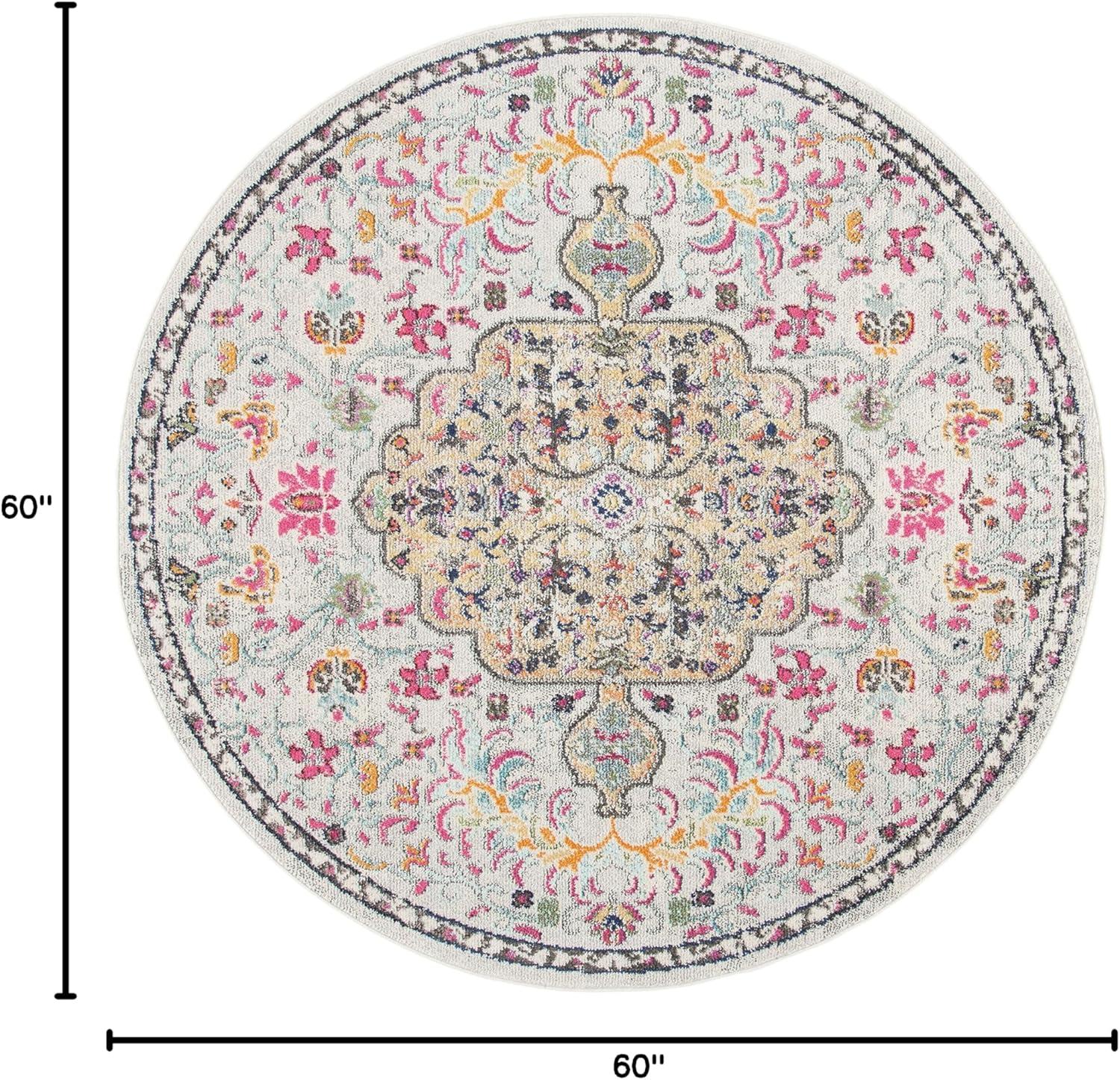 image:imageSAFAVIEH Area Rug 8x10 Madison Collection Large Ivory amp Orange Boho Chic Medallion Distressed Design NonShedding amp Easy Cleaning Ideal for Living Room Bedroom Dining Space MAD447AGreyGold
